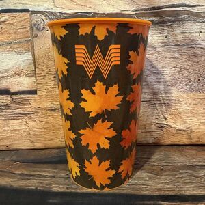 Whataburger 75th Anniversary Fall Leaves Tumbler Cup 2022 Collectible USA